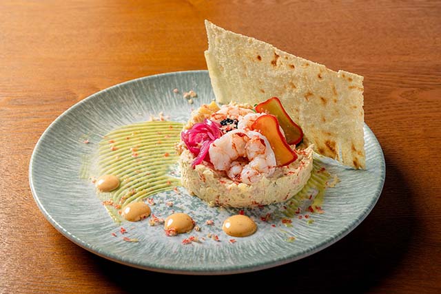Ensaladilla de langostinos, Inhala Terraza